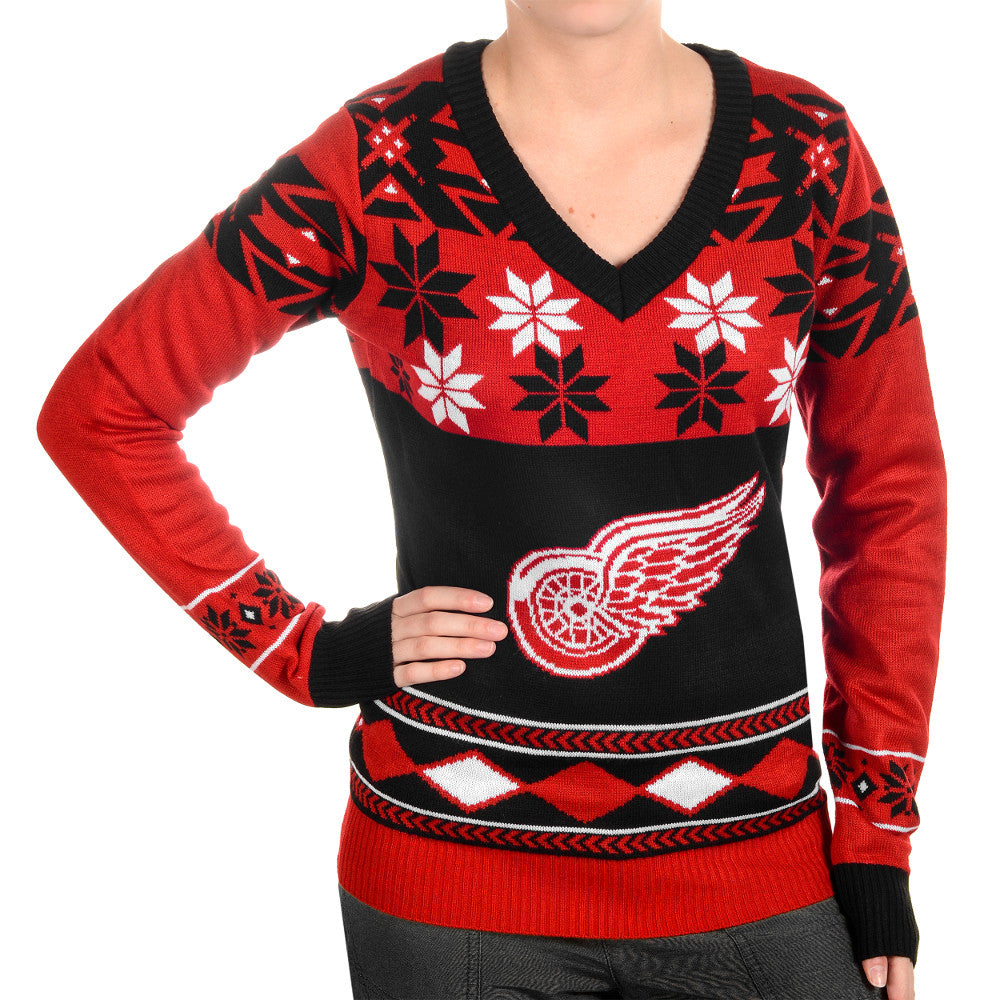 LIMITED DESIGN NHL Detroit Red Wings Big Logo Ugly Christmas Sweater
