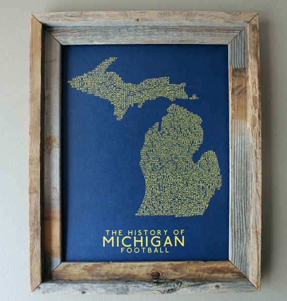 History of Michigan Football Print