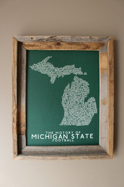 History of Michigan State Football Print