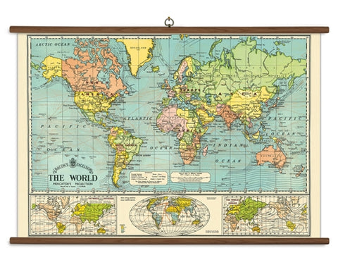World Map School Chart