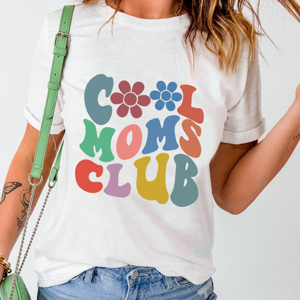 COOL MOMS CLUB Round Neck Short Sleeve T-Shirt
