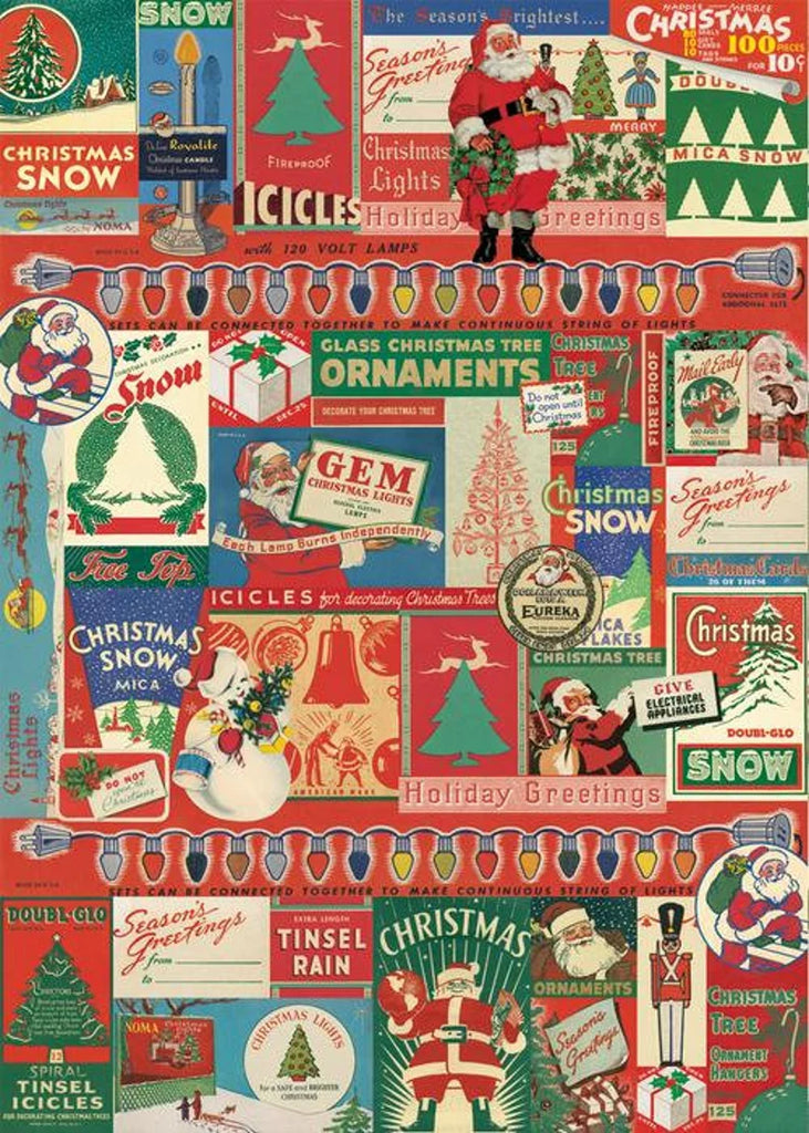 Vintage Christmas Collage Poster