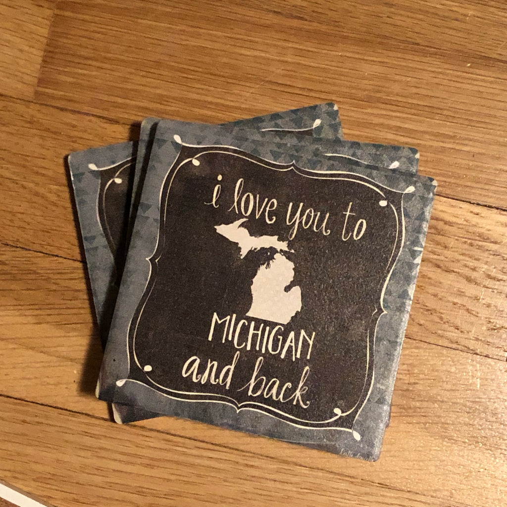 I Love You to Michigan and Back Coasters