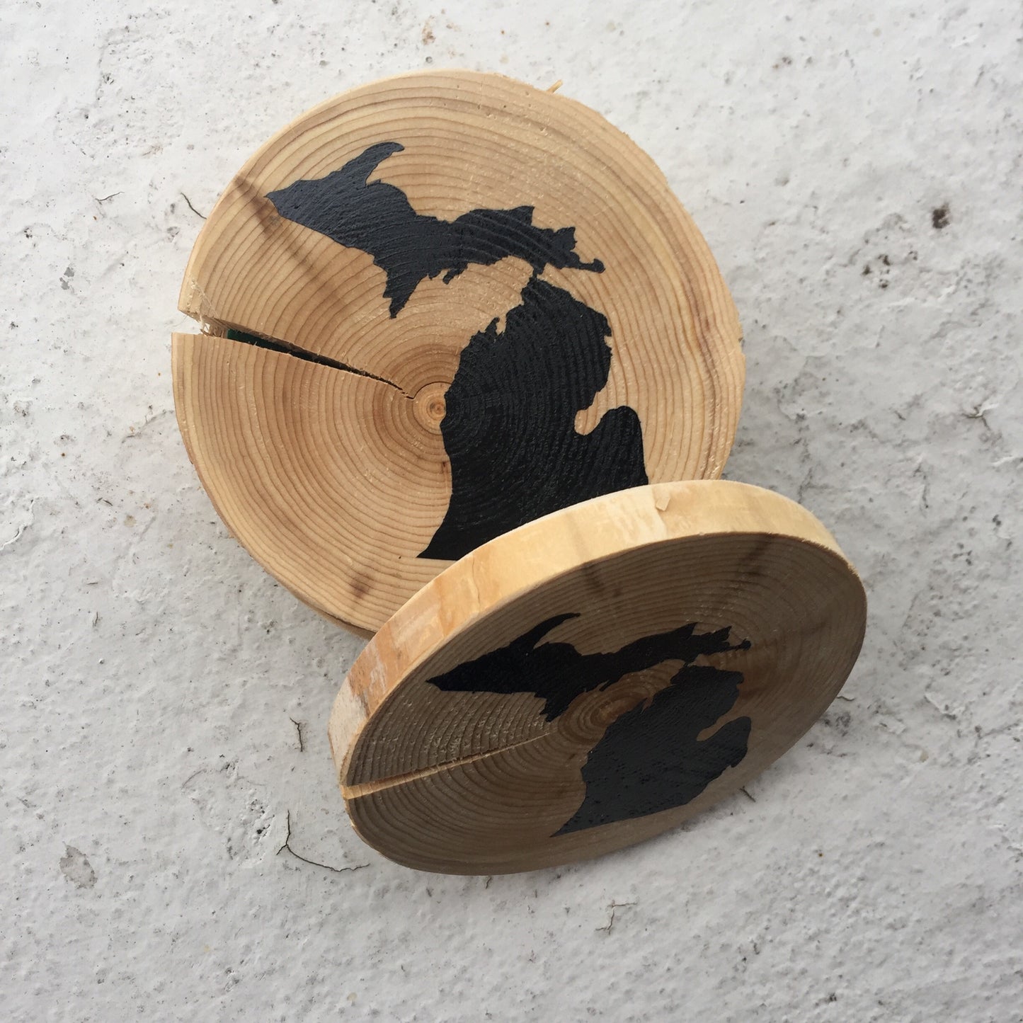 Michigan Wood Cedar Coasters