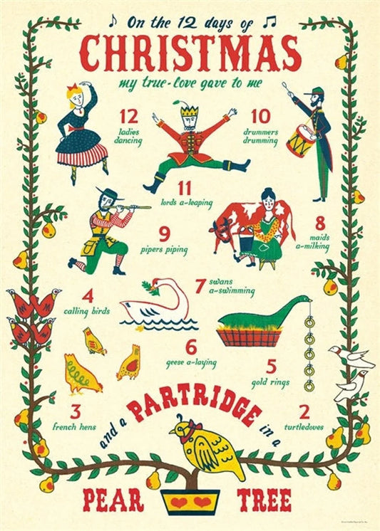 Twelve Days of Christmas Poster Art