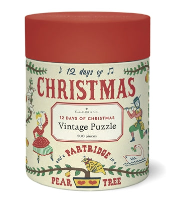 Twelve Days of Christmas Vintage Puzzle