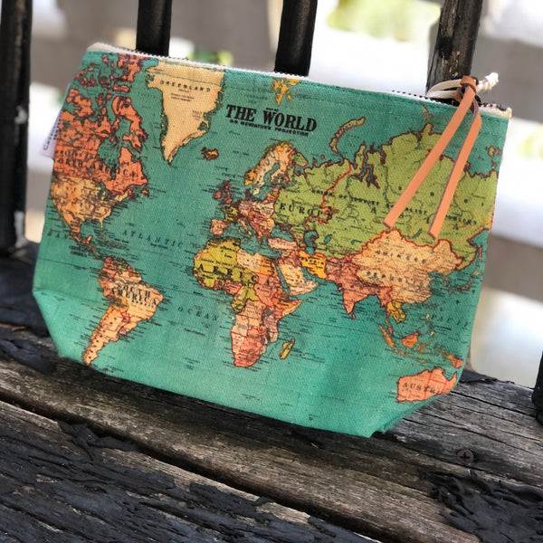 World Map Pouch