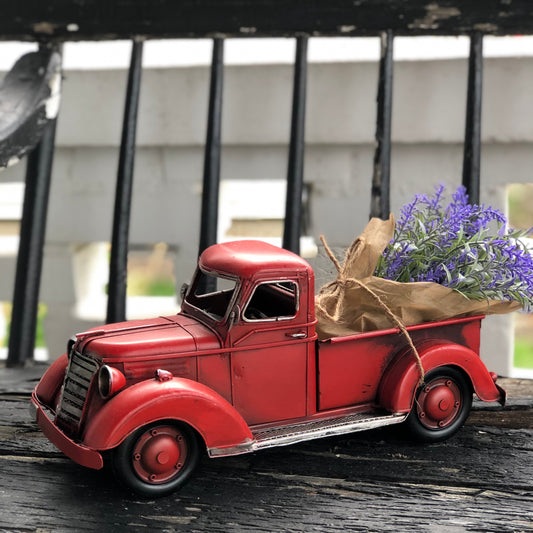 Red Truck with Floral