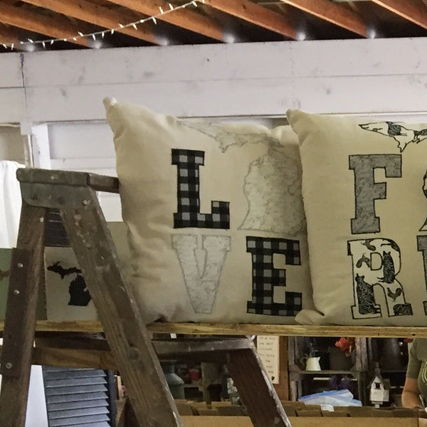 Michigan Pillow - Love