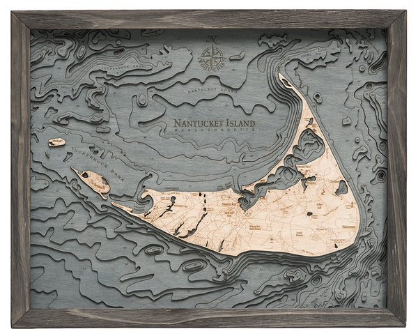 Nantucket Wood Chart Map