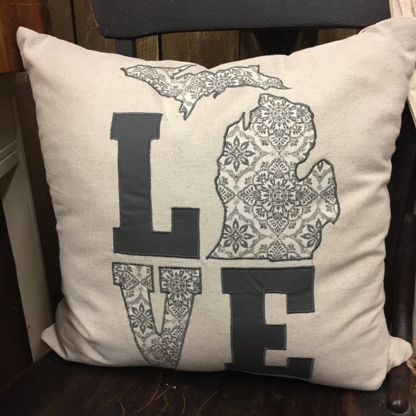 Michigan Pillow - Love