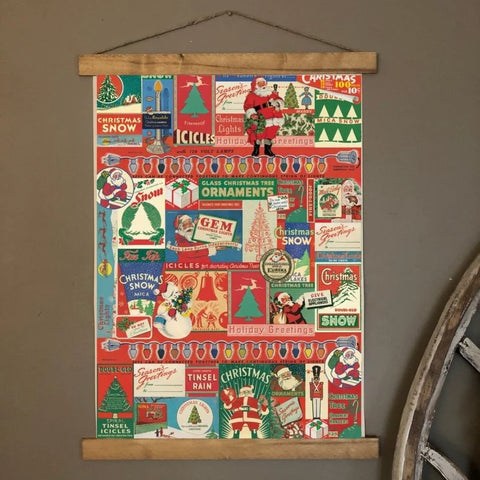 Vintage Christmas Collage Poster