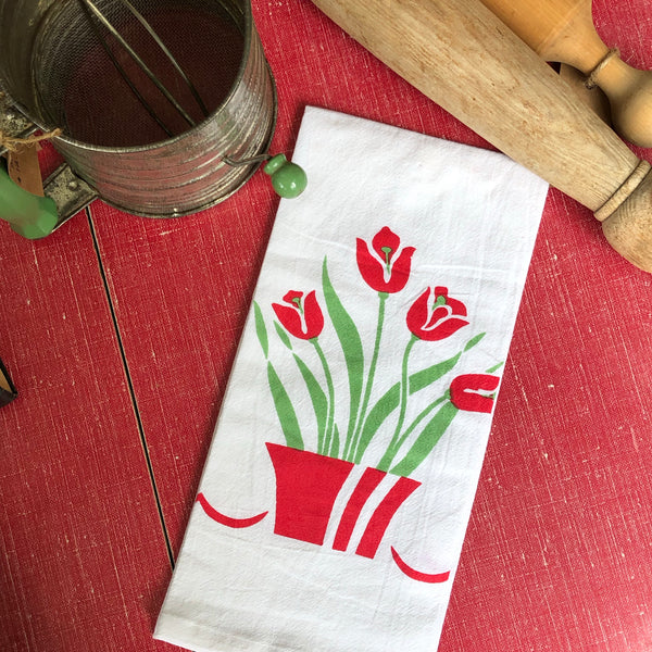 Vintage Tulip Tea Towel