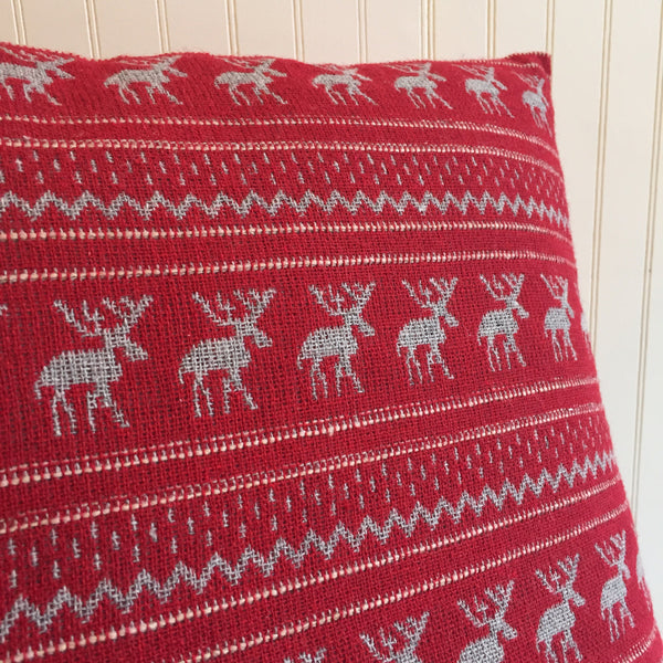Nordic Moose Print Pillow