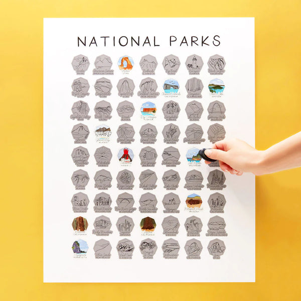 National Parks Scratch Off Poster