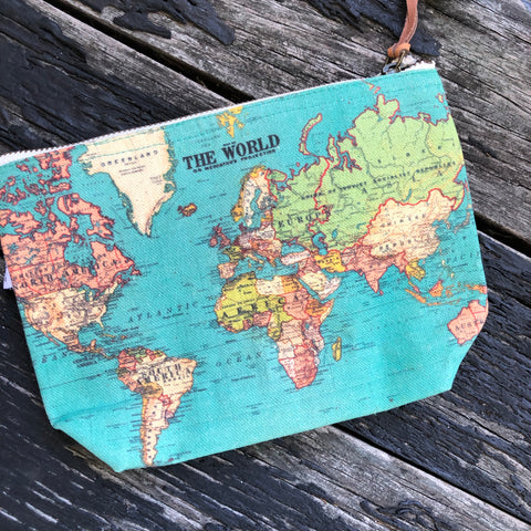 World Map Pouch