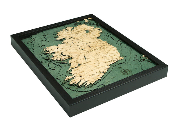 Ireland Wood Chart Map