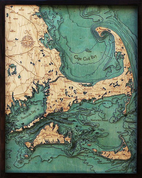 Cape Cod Wood Chart Map