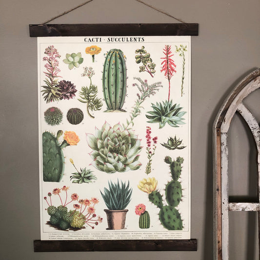 Cacti and Succulents Poster Wall Hanging