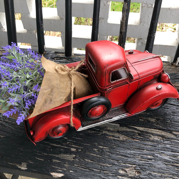 Red Truck with Floral