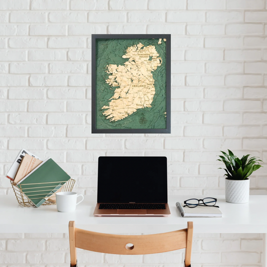 Ireland Wood Chart Map