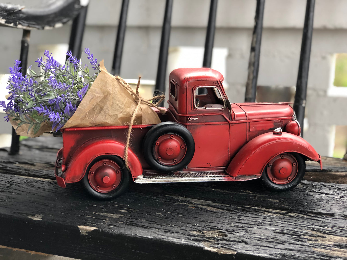 Red Truck with Floral
