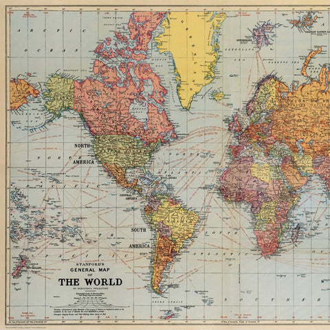World Map Scroll Print