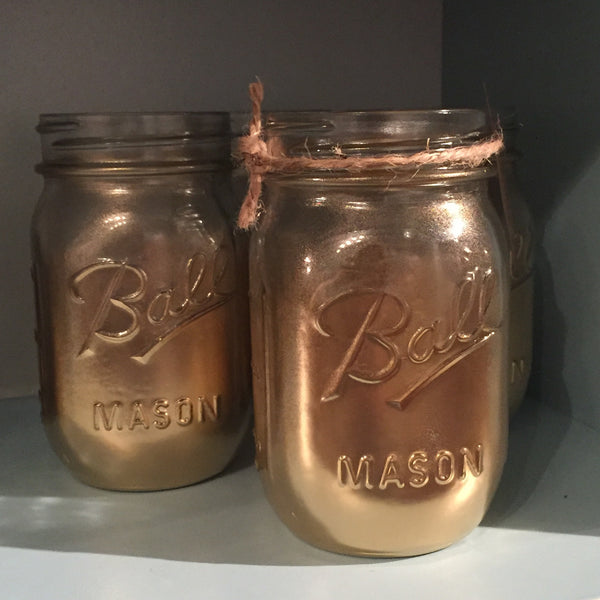 Gold Mason Jar