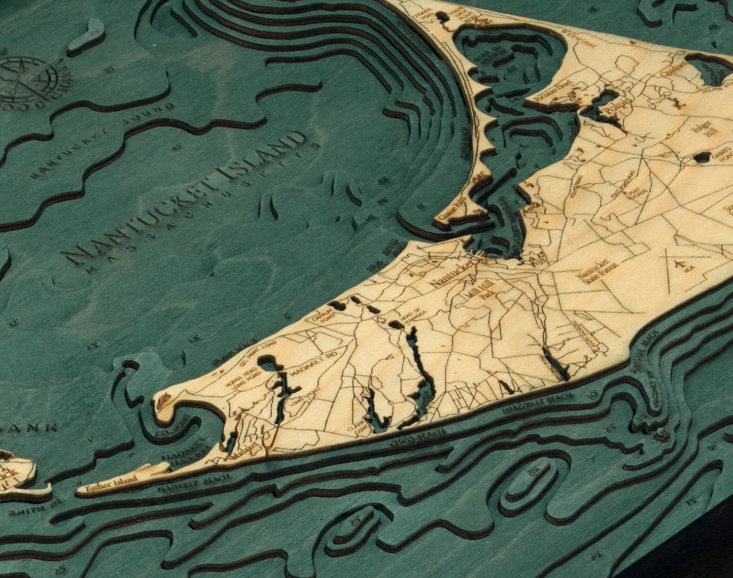 Nantucket Wood Chart Map