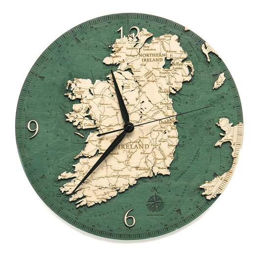 Ireland Map Clock