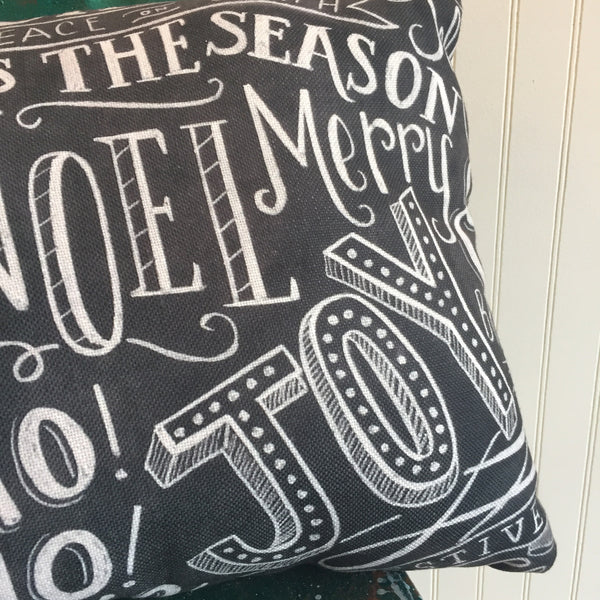 Holiday Chalkboard Pillow
