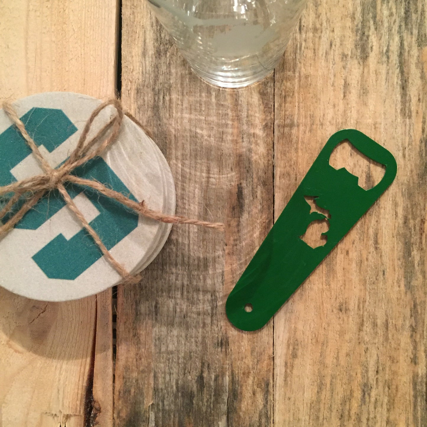 Michigan Bottle Opener - Spartan Green