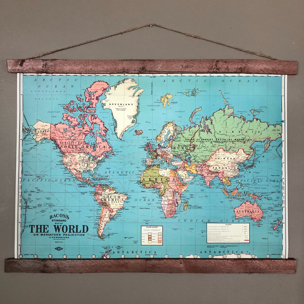 Vintage World Map Poster Vintage world map poster