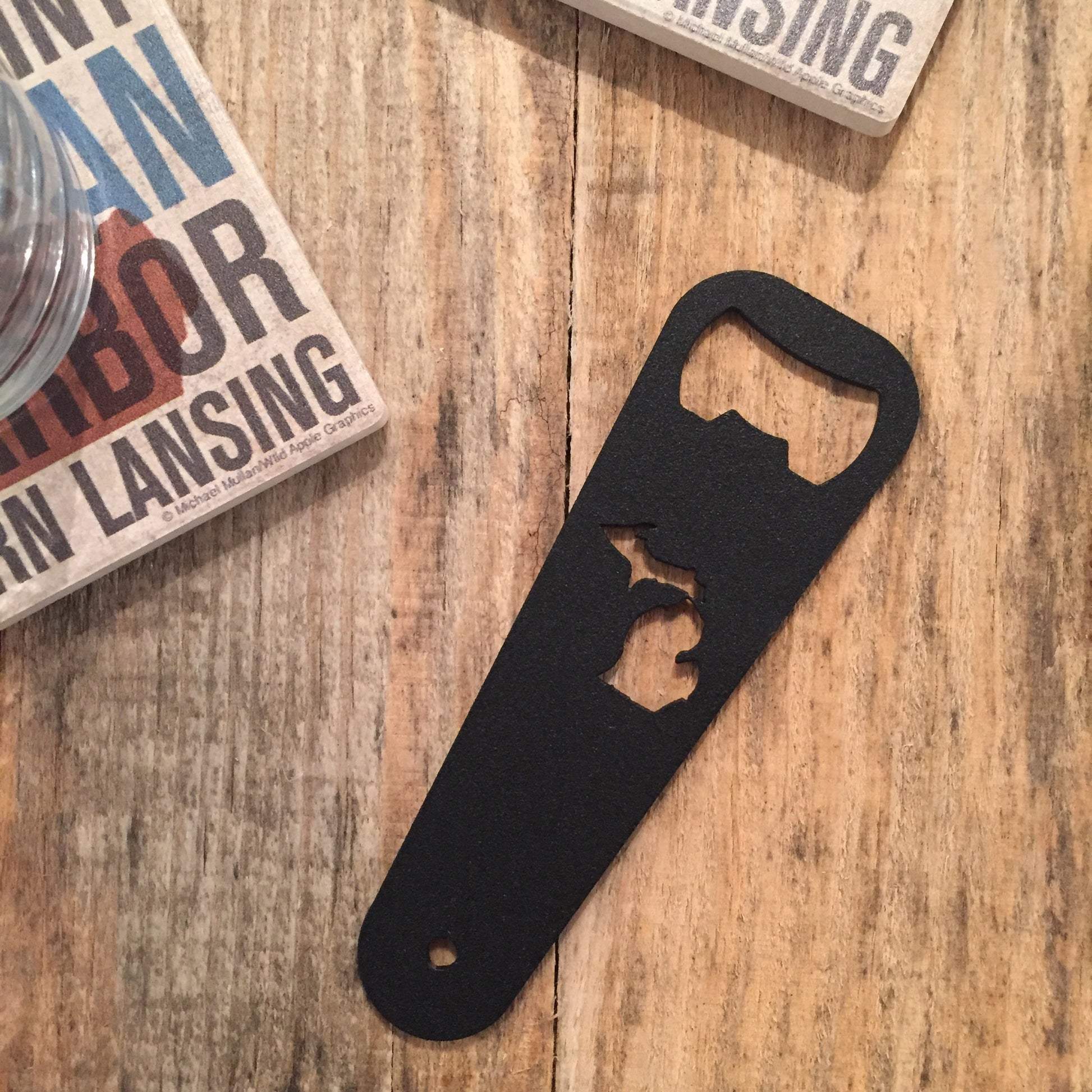 Michigan Bottle Opener - Black