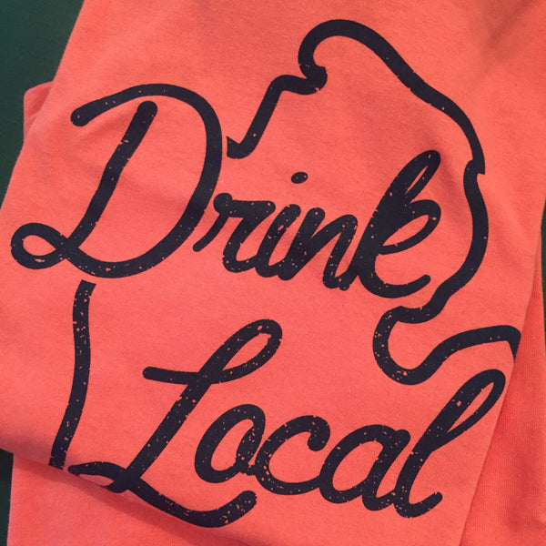 Drink Local Michigan T-Shirt - Women's V-Neck
