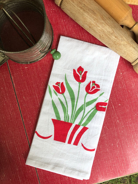 Vintage Tulip Tea Towel