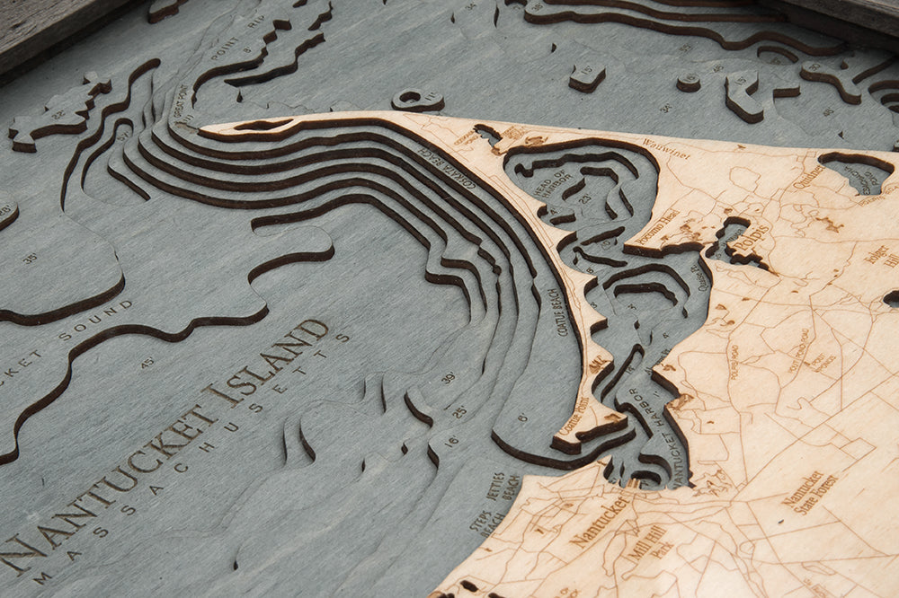 Nantucket Wood Chart Map
