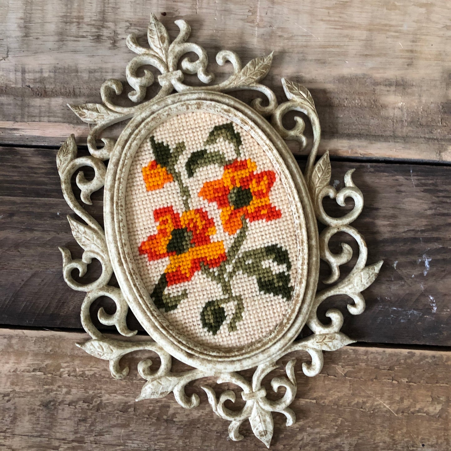 Framed Vintage Needlepoint