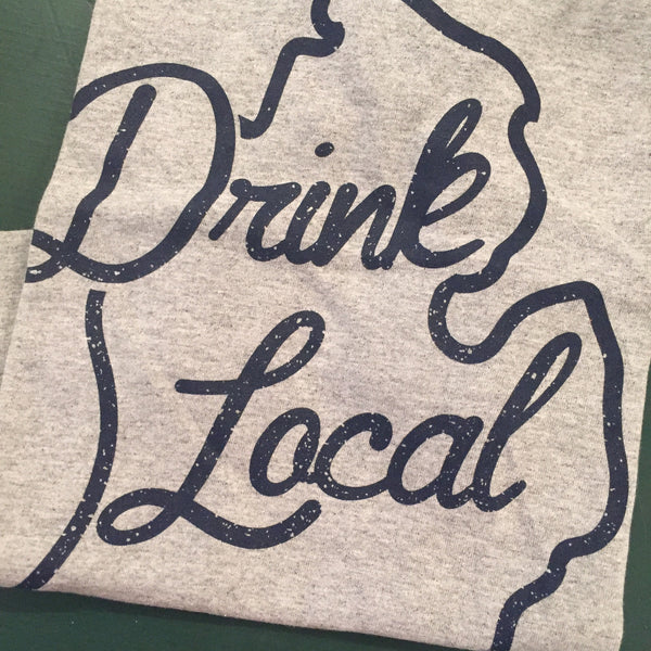 Drink Local Michigan T-Shirt - Women's V-Neck