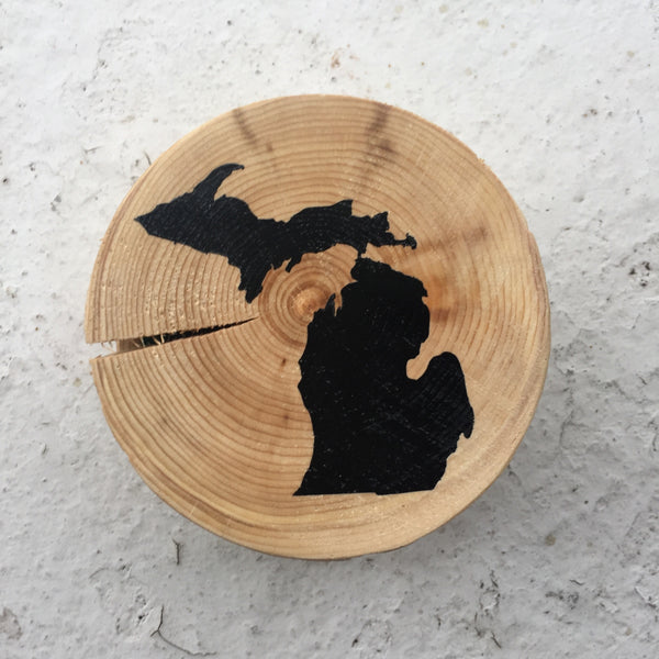Michigan Wood Cedar Coasters