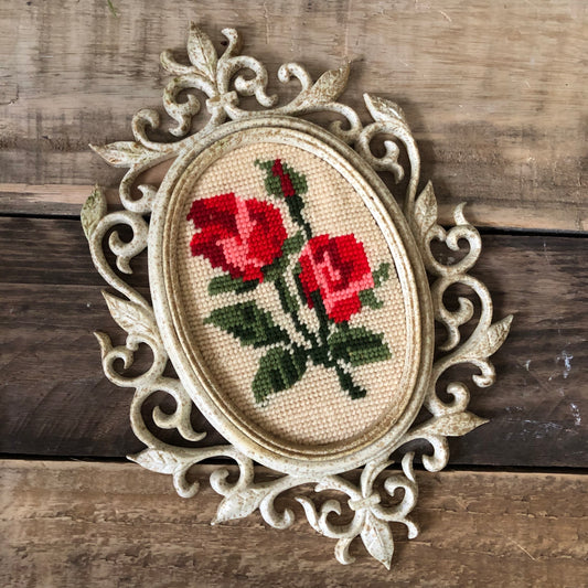 Framed Vintage Needlepoint