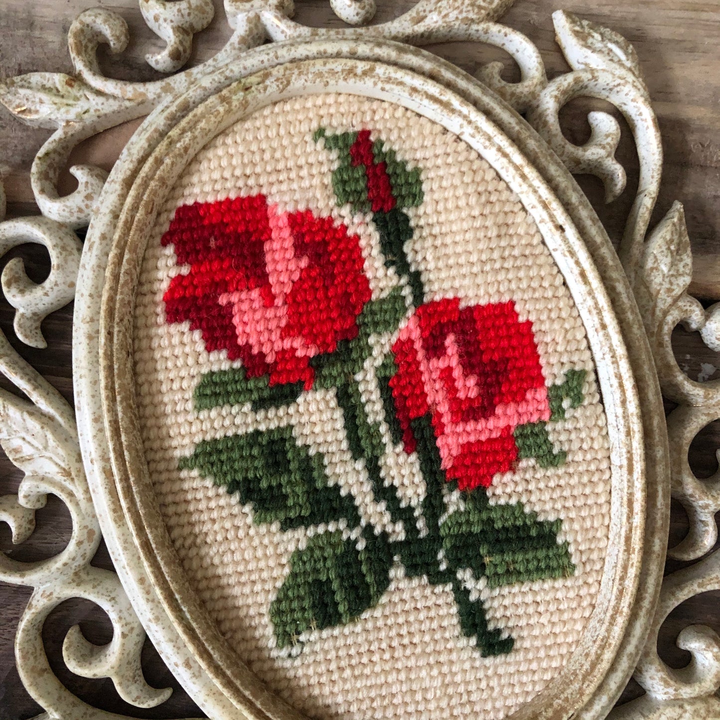 Framed Vintage Needlepoint