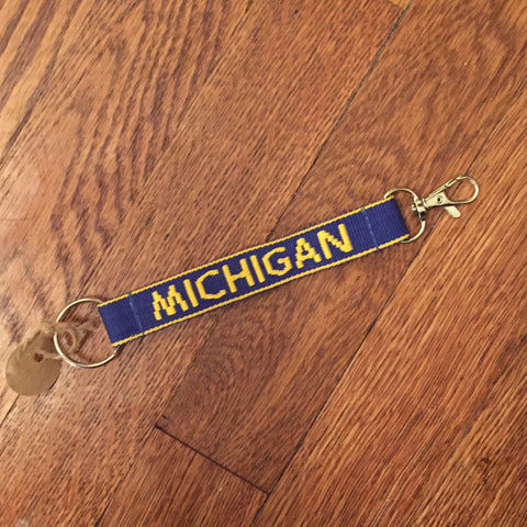 Michigan Key Chain - Blue/Maize