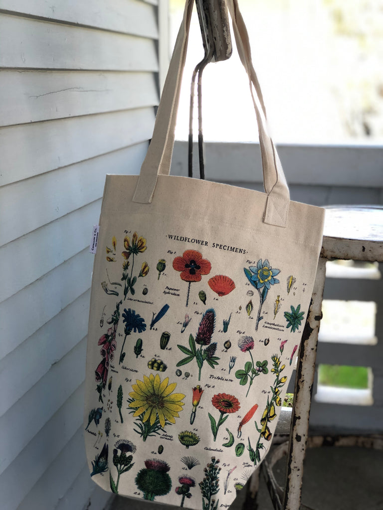 Floral Tote Bag - Flower, Wildflower, Canvas Tote Bag with Zipper, Lar –  McKinney Printing Company, LLC