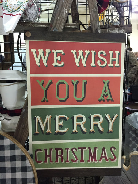 We Wish You a Merry Christmas Hanging Poster
