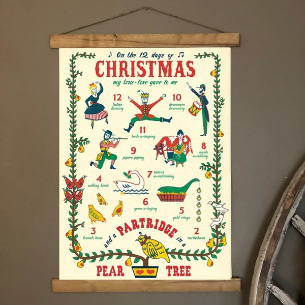 Twelve Days of Christmas Poster Art