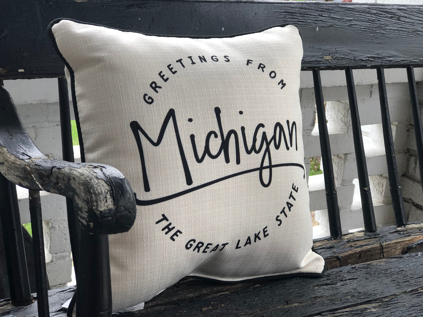Greetings from Michigan Pillow