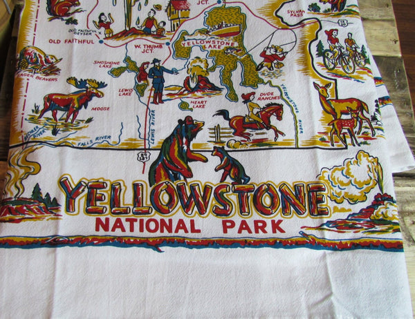Yellowstone National Park Vintage Kitchen Towel